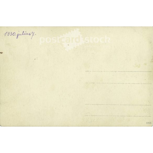 1930 - Beachgoers in Debrecen, on the “Vértesi” beach. The people in the picture and the photographer are unknown. Original old photo. Black and white photo sheet, old postcard. (2793671)