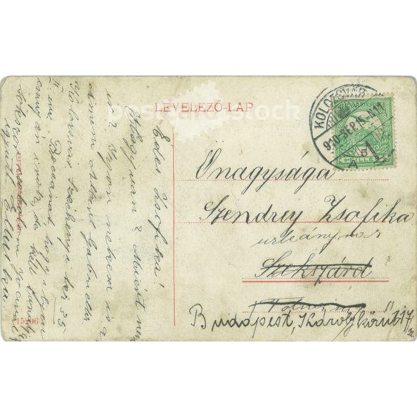 1910 - Cluj-Napoca, Promenade kiosk. Original old photo. Black and white photo album, old postcard. (2793749)