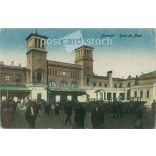1926 - Bucharest. Northern Railway Station. Original paper image. Colored photo, old postcard. (2793750)