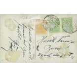 1926 - Bucharest. Northern Railway Station. Original paper image. Colored photo, old postcard. (2793750)