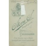 Circa 1900 - Full-length studio photo of Gyula Schmidt. The photo was taken in Stern S.’s photo studio in Miskolc. Old photo. Original cabinet photo / hardback photo / business card, CDV photo. (2793757)