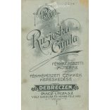 Circa 1910 - Studio portrait photo of a young boy. The photo was taken in Gyula Ruzicska’s photo studio in Debrecen. Old photo. Original cabinet photo / hardback photo / business card, CDV photo. (2793758)