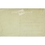 Circa 1910 - Full-length photo of a young girl. The person in the photo and the photographer are unknown. Old photo. Black and white photo sheet, original paper image. (2793759)