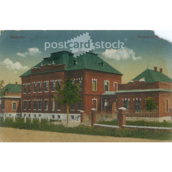 Circa 1900 - Miskolc, Erzsébet Hospital. Original old photo. Colored photo, old postcard. (2793763)