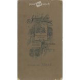 Circa 1900 - Studio photo of a young man. The picture was taken in the photography studio of Ede Schmidt in Budapest. Old photo. Original cabinet photo / hardback photo / business card, CDV photo. (2793771)