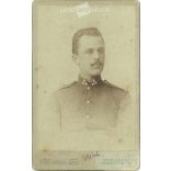 1890 - Military photo. The picture was taken in the Mertens and Tsa photo studio in Budapest. Old photo. Original cabinet photo / hardback photo / business card, CDV photo. (2793773)
