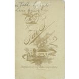 Circa 1890 - Military photo, of László Tóth, Sr. The photo was taken in the photo studio of Izidor Fái, Gyula. Old photo. Original cabinet photo / hardback photo / business card, CDV photo. (2793776)