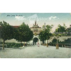   Gyulafehérvár II. Castle Gate, the ancient historical capital of Transylvania. Original old photo. Colored photo card, old postcard. (2793778)