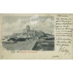  1902- Esztergom. Old photo. Black and white photo, original paper image. (2793780)