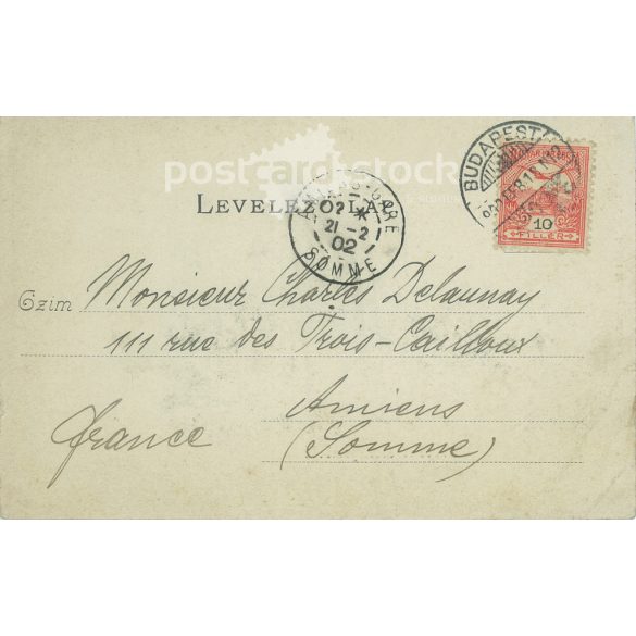 1902- Esztergom. Old photo. Black and white photo, original paper image. (2793780)