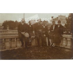   Circa 1910 - On a family outing. The people in the picture and the photographer are unknown. Old photo. Black and white photo sheet, original paper image. (2793785)