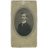 1904 - Portrait photo of Bloomfield N. J., North America. Photographer unknown. Original old photo. Black and white, laminated photo, original paper image. (2793790)