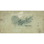 Circa 1900 - Photo of a wedding couple. The photo was taken in the Braun Menyhért photo studio in Budapest. Old photo. Original cabinet card / CDV photo / hardback photo. (2793791)