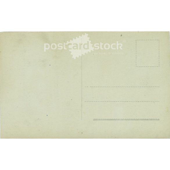 Circa 1920 - Photo of officers and civilians. The people in the photo and the photographer are unknown. Old photo. Black and white photo sheet, original paper image. (2793796)