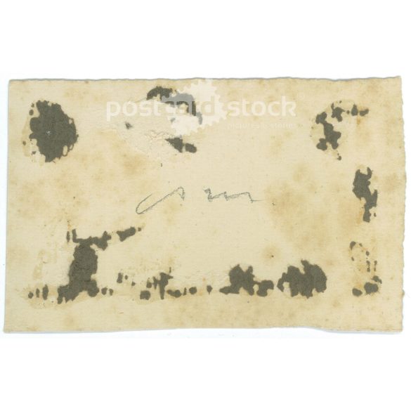 1915 - Group photo of soldiers, Halics. The people in the photo and the photographer are unknown. Original old photo. Black and white photo, original paper photo. (2793801)