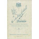 Circa 1900 - Portrait photo of a young officer. The photo was taken in Antal Scherling’s photo studio in Satu Mare. Original  Cabinet card / CDV photo / hardback photo. (2793836)