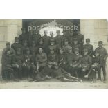 Circa 1900 - Military photo, group photo. The people in the photo and the photographer are unknown. Original photo. Black and white photo, old postcard. (2793845)