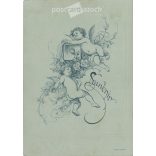 Group photo of young boys outdoors with their teachers, presumably taken in Transylvania. The people in the photo and the photographer are unknown. Original  Cabinet card / CDV photo / hardback photo. (2793846)