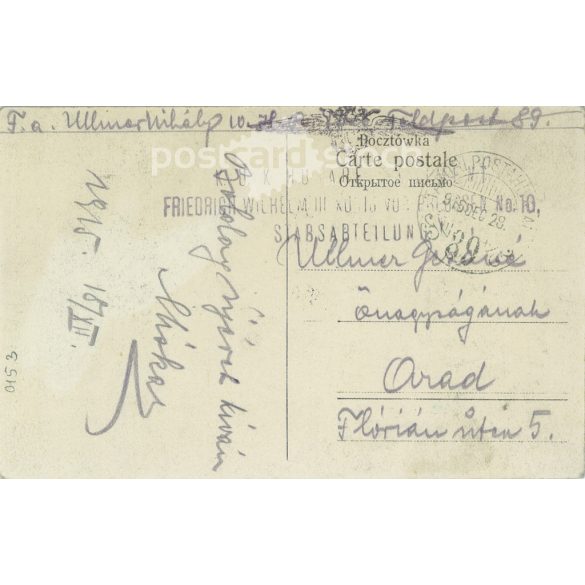 1915 - Polish girl in costume. Colorful unique graphic, old postcard. (2793847)