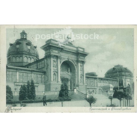 1930 - Industrial Hall in the City Park. Budapest. Original photo. Black and white photo album, old postcard. (2793848)