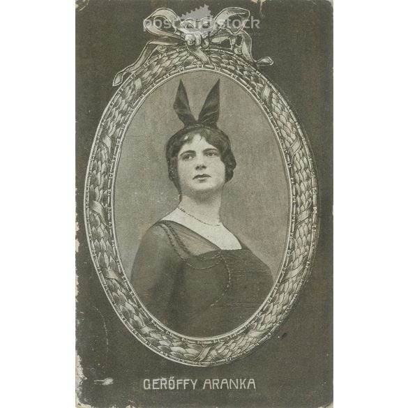 1916 - Photo of actress Aranka Gerőffy. Original photo. Black and white photo, old postcard. (2793849)