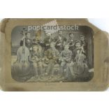 Group photo of a string orchestra. The identity of the people in the photo is unknown. The photo is a work by Rembrandt Televirda, taken in Székesfehérvár. Original old photo. Black and white, laminated photo, original paper photo. (2793854)