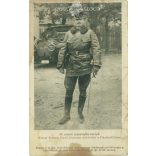 1916 - Archduke Franz Joseph, Crown Prince of Hungary, at the headquarters. The photographer is unknown. Original old photo. Black and white photo album, old postcard. (2793860)
