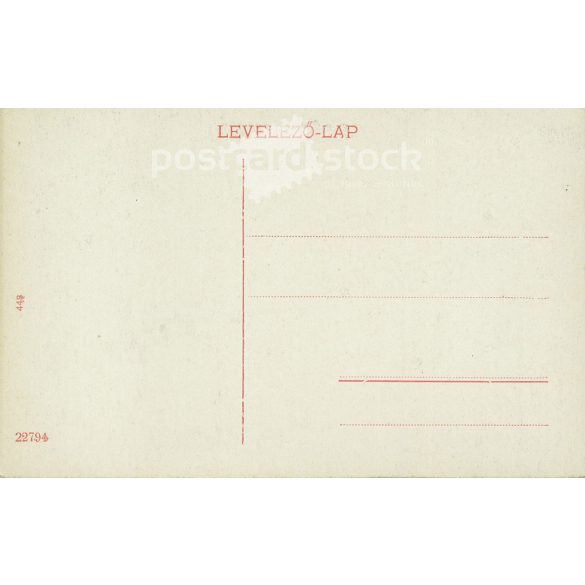 Kistálya folk costume. The person in the picture and the photographer are unknown. Colored photo. Old postcard. (2793863)