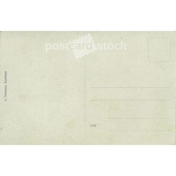 1914 - Karlsbad. The people in the picture and the photographer are unknown. Original old photo. Black and white photo, old postcard. (2793870)