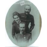 Circa 1900 - Family group photo. The identity of the people in the photo is unknown. The photo was taken in Carposio’s photo studio in Rijeka. Old photo, cropped. Original  Cabinet card / CDV photo / hardback photo. (2793872)