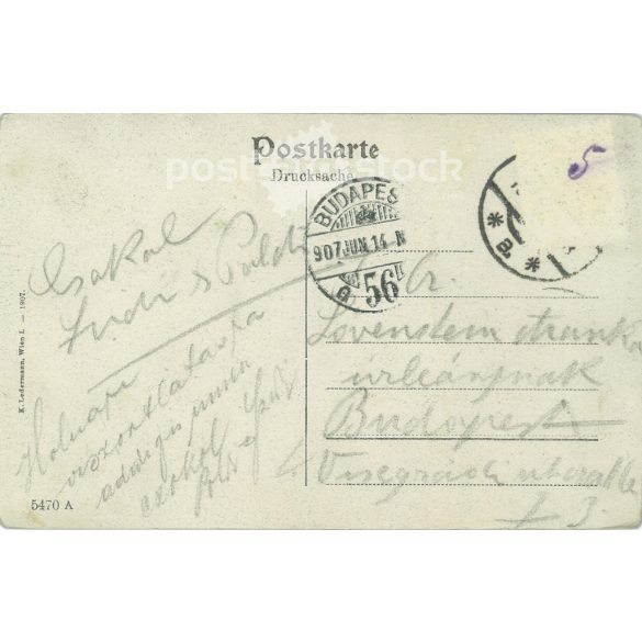 1907 - Schönbrunn, Vienna. Original old photo. Colored photo, old postcard. (2793874)