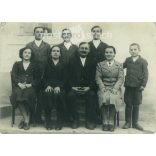 1938 - Bernáth Kálmán and his family. Bürgezd, Transylvania. The author of the picture is unknown. Original old photo. Black and white photo, original paper image. (2793876)