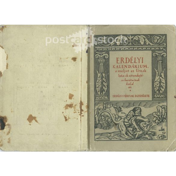 1940 - Transylvanian Calendar. Published by the Transylvanian Men’s Association. Softcover, stapled, glued binding. (2793879)