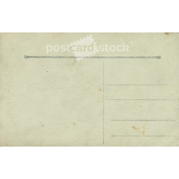 Photo of a young girl. The people in the photo and the photographer are unknown. Original old photo. Black and white photo card, old postcard. (2793887)