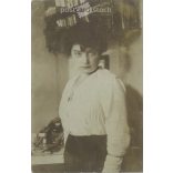 Photo of a young girl. The person in the photo and the photographer are unknown. Original old photo. Black and white photo, original paper photo. (2793888)