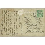 1912 - Studio photo of a middle-aged man. The person in the photo and the photographer are unknown. Original old photo, gelatin silver. Black and white photo plate, old postcard. (2793894)