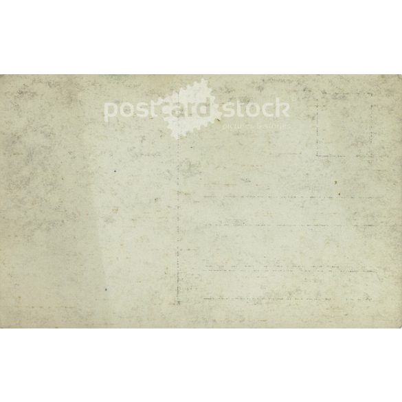 Photo of a football team. The people in the photo and the photographer are unknown. Original photo. Black and white photo card, old postcard. (2793895)