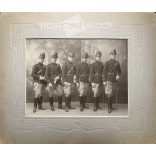 Hugó Barna's photography studio, Miskolc, 1905–1910, six Corporals of the Hungarian infantry of the joint army of the Czar and the Tsar. Original cabinet photo / hardback photo / business card, CDV photo. (2793981)